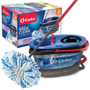 RinseClean Deep Clean Microfiber Spin Mop, Clean with Clean Water
