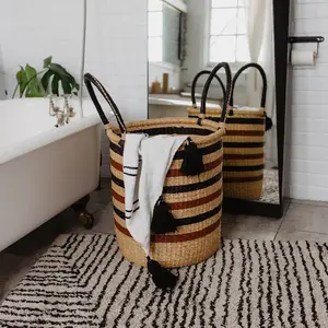 Bolga Baskets - Laundry Hamper Natural Palette