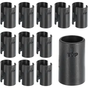 24pcs 5/8 Inch(16mm) Wire Shelf Lock Clips, Plastic Shelving Sleeves Replacements for Wire Shelving System (12 Pairs)