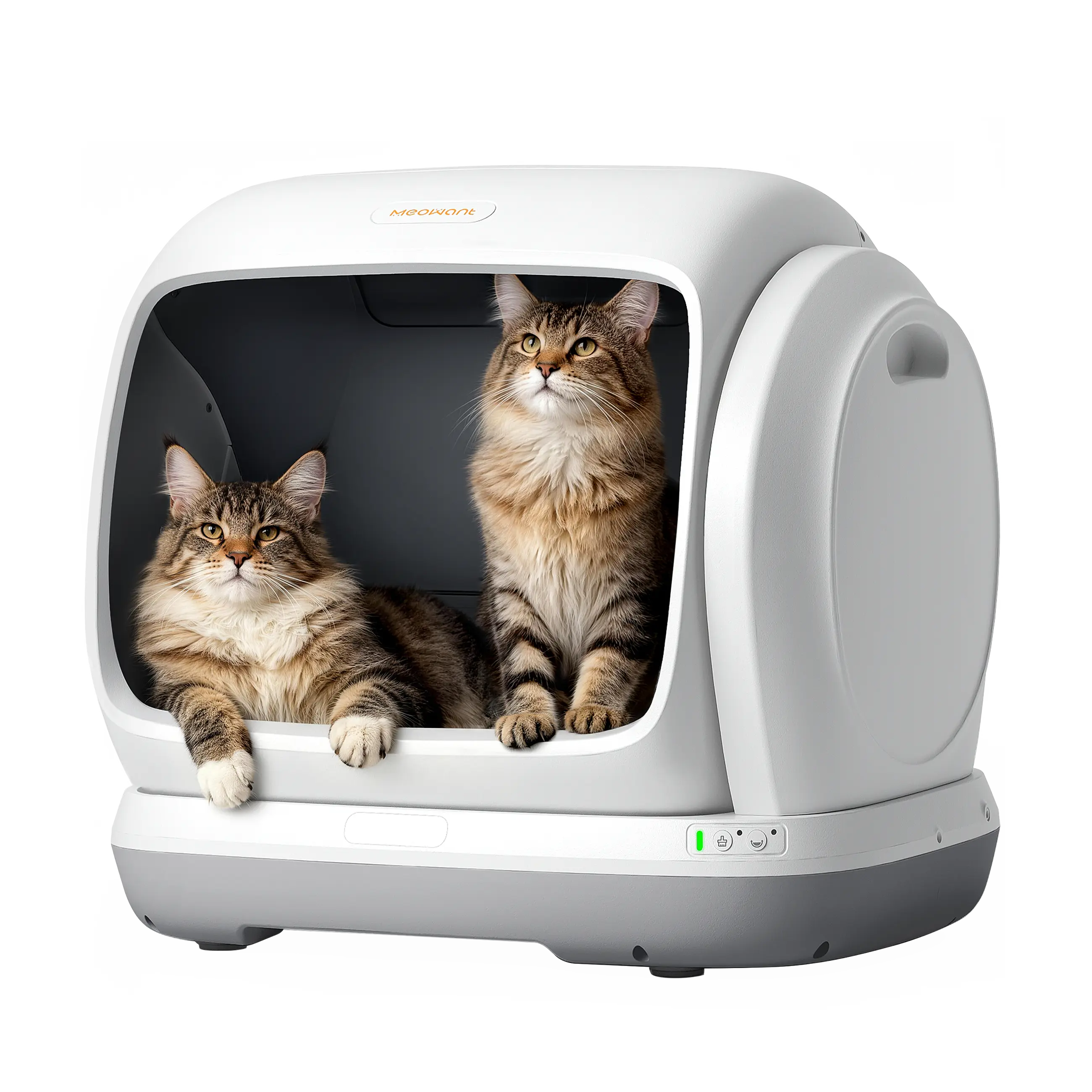 MeoWant Automatic Self-Cleaning Cat Litter Box, 106L Extra-Large Low-Entrance Tray with Safety Sensor, Anti-Pinch, APP Control, Odor Control, Mat & Liner for Multiple Cats