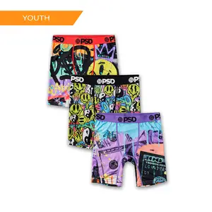 PSD Youth Boys Drip Boxer Brief 3 Pack - Soft, Breathable and Stretch Comfortable Underwear
