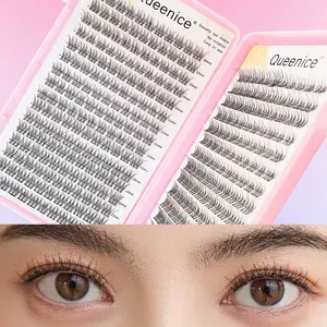 382pcs Self-Adhesive Fluffy fish tail single cluster eyelash clusters, reusable, D-curved, 10-12 millimeters, DIY eyelash extensions, Cosmetic lash extensions, perfect for daily makeup and eyelash extension