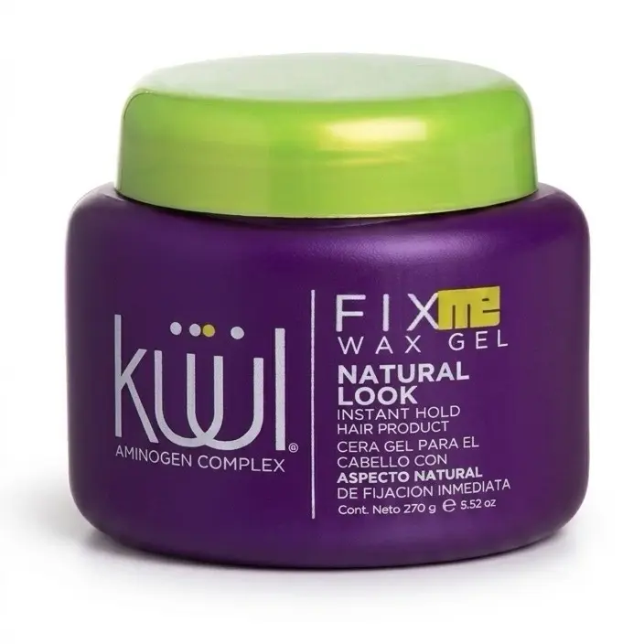 Kuul Fix Me Wax Gel Natural Look ( 9.52 oz ) Con Aspecto Natural De Fijacion Inmediata - Hair styling Instant Hold Wax Gel With Aminogen complex ( 270 g )