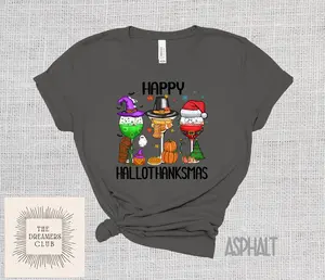 Happy Hallothanksmas (Wine) T-Shirt