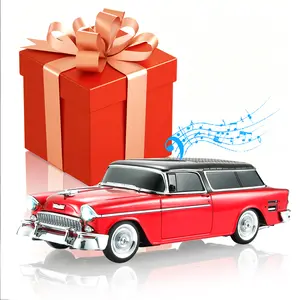 WSTER WS-1955 Retro Car Wireless Bluetooth Speaker Portable TWS FM Radio USB TF AUX Indoor Outdoor Party Birthday Father's Day Gift