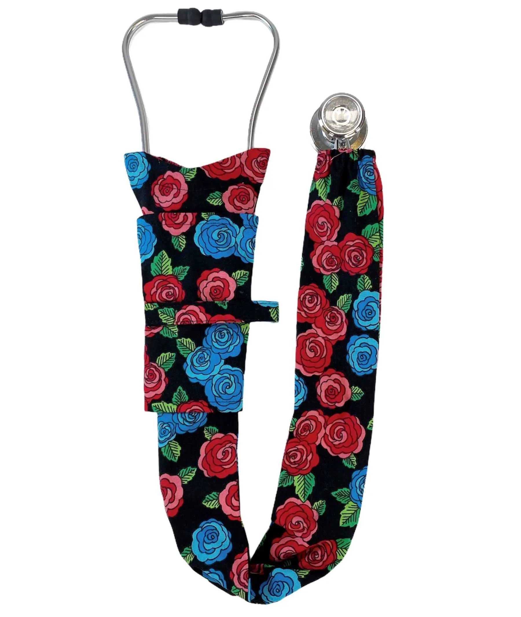 Stethoscope Cover – Stylish and Durable - Blue and Red Roses