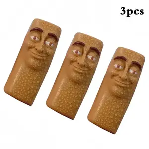 Viral 1-3 Pack Italian Brainrot Tung Sahur Blowing Squishy Toy, No Quick Rebound Stress Relief Fidget Prank Toy, Spooky Halloween Party Favors & Trick or Treat Kids Gift