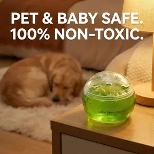 Little Green Earth Air Purifier Gel - 98% Formaldehyde Removal & Odor Eliminator, Pet & Baby Safe, Long Lasting 60 Days Air Freshener for Home, Car, Office & Dorm