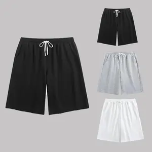 2PCS  Summer Casual Shorts Men Breathable Casual Cotton Beach Shorts Comfortable Fitness Basketball Sports Short Pants