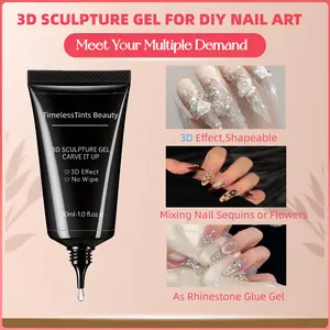 3D Sculpture Gel - Super Large Capacity Nail Rhinestone Glue for 3D Nails Bling Gel for Nail Decoration Gem Nail Art Jewel Diamonds Reusable Colorful Jewelry Accessory,rhinestone design,rhinestone decor,rhinestone heart