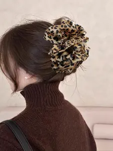 Leopard Pattern Hair Claw, Vintage Flair, Elegant Hair Accessories for Women & Girls, Vintage Hair Accessories for Daily & Party Decoration