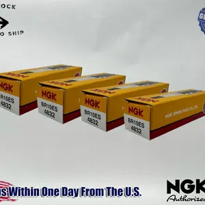NGK Genuine OEM Authentic Spark Plugs BR10ES - 4 PACK