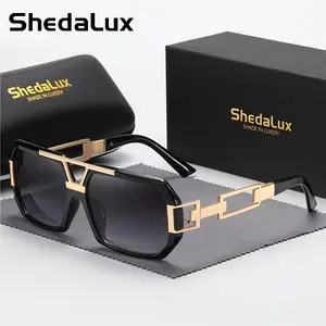 ShedaLux Unisex Large Frame Metal Fashion Outdoor Driving Fishing Sunglasses