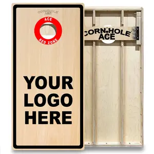 Custom ACE Red Zone Cornhole Board Set | Elite Professional