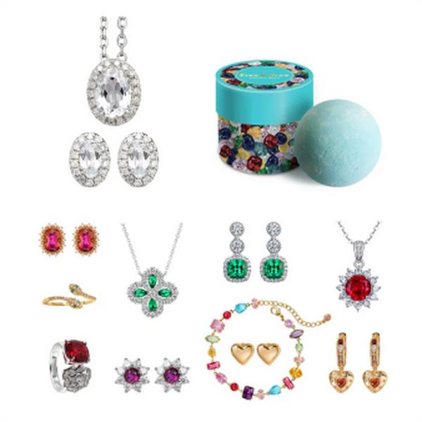 [D] FizzandRizz by Yorkett Jewelry Box Random Fine Jewelry Necklace, Earrings, Bracelet, Charm, Adjustable Ring