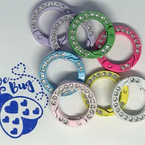 (10 pieces)  various spring rings, lobster claw heart, and U shaped claws to enhance any keychain or Craft accessory