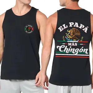 Mexican Heritage Dad Tank Top, El Papa Mas Chingon Eagle Graphic Tank, Latino Pride Fathers Day Gift Shirt
