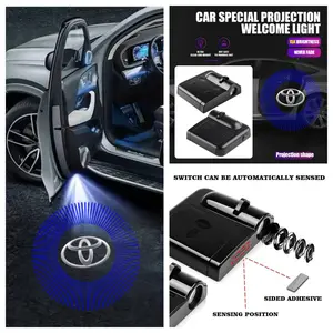 4 Pcs Toyota Emblem Car Welcome Light - Fits Most Toyota Models (Camry/Highlander/Rav4/Corolla), No Wiring No Drill Easy Installation, Door Projection Light, Led Car Lights