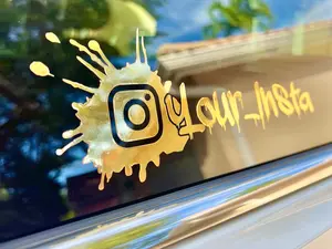 Paint Splatter Decal Compatible With Instagram car sticker