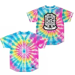 Griz Rainbow Baseball Jersey EDM Music Shirt, EDM Festival Family Gift, Unisex Breathable Men's Jersey