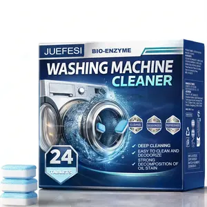 Household Washing Machine Cleaning Tablets, Deep Clean HE Front & Top Load Washers, Remove Pet Hair Buildup, Odor-Causing Grime in Pump Valves and Hoses