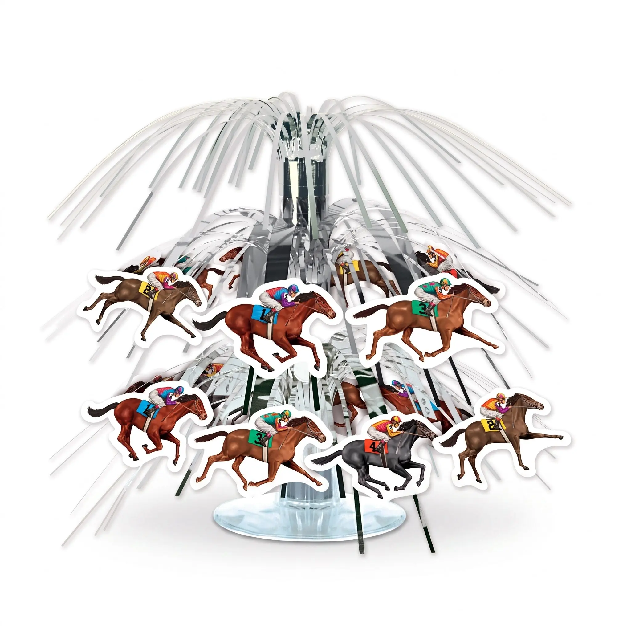 5x7in Cascading Horse Race Centerpiece for Derby Day