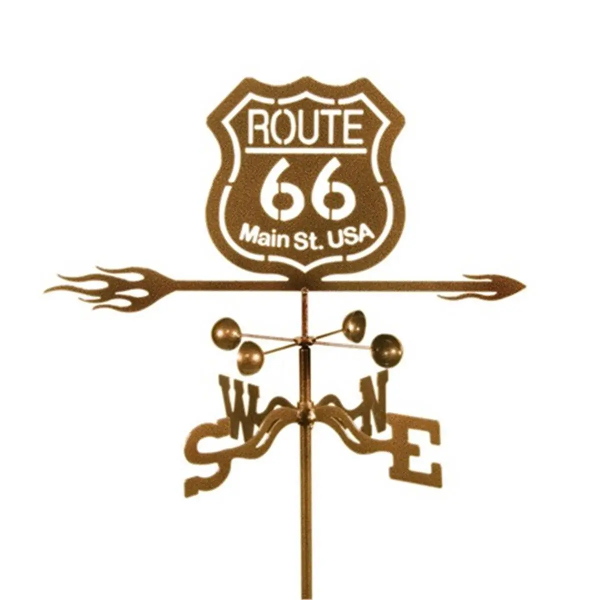 EZ Vane  Route 66 Weathervane with Roof Mount, Steel, Laser-Cut