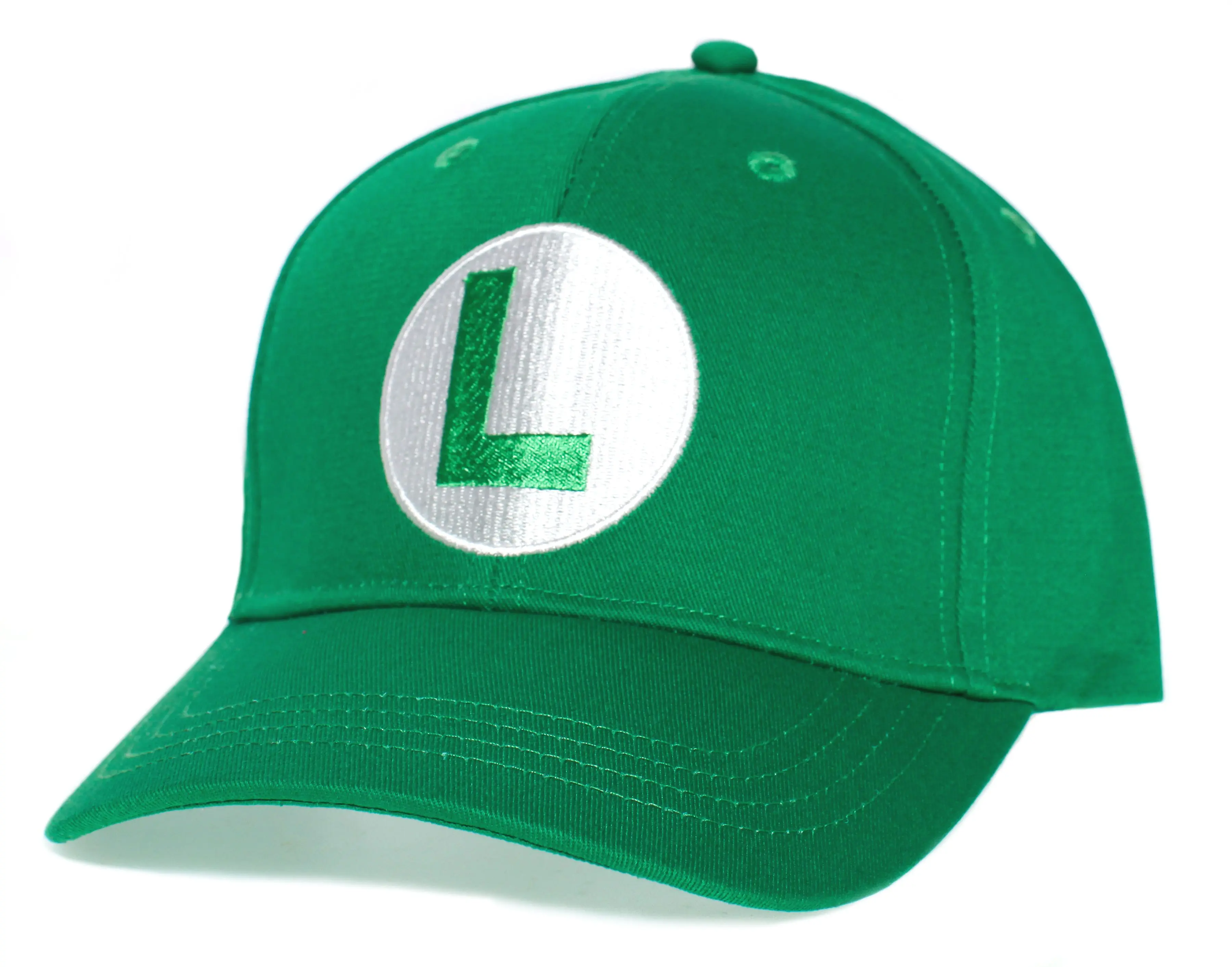Luigi Hat Cosplay Costume Cap Adult Unisex Adjustable Green
