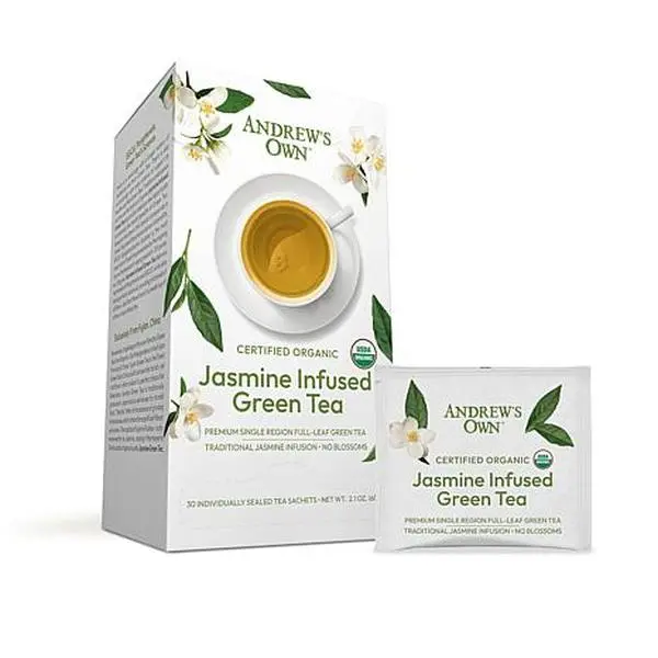 Andrew Lessman Jasmine Infused Organic Green Tea - 60 Sachets