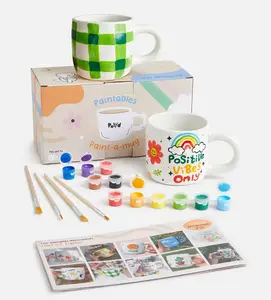 Pott’d Paint-a-Mug Kit - At Home Pottery Painting Kit Ceramic Coffee