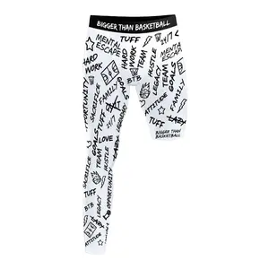Emotions - Single-Leg Compression Tights - Right - White | One Leg Athletic Sleeve for Running, Basketball, Gym, Injury Support & Recovery