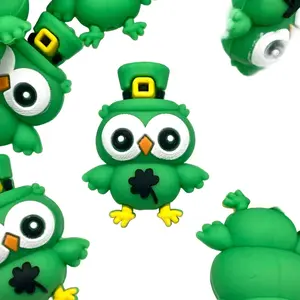 1pc Owl Be Lucky Today 3D Silicone Focal Beads Beading Making Crafts