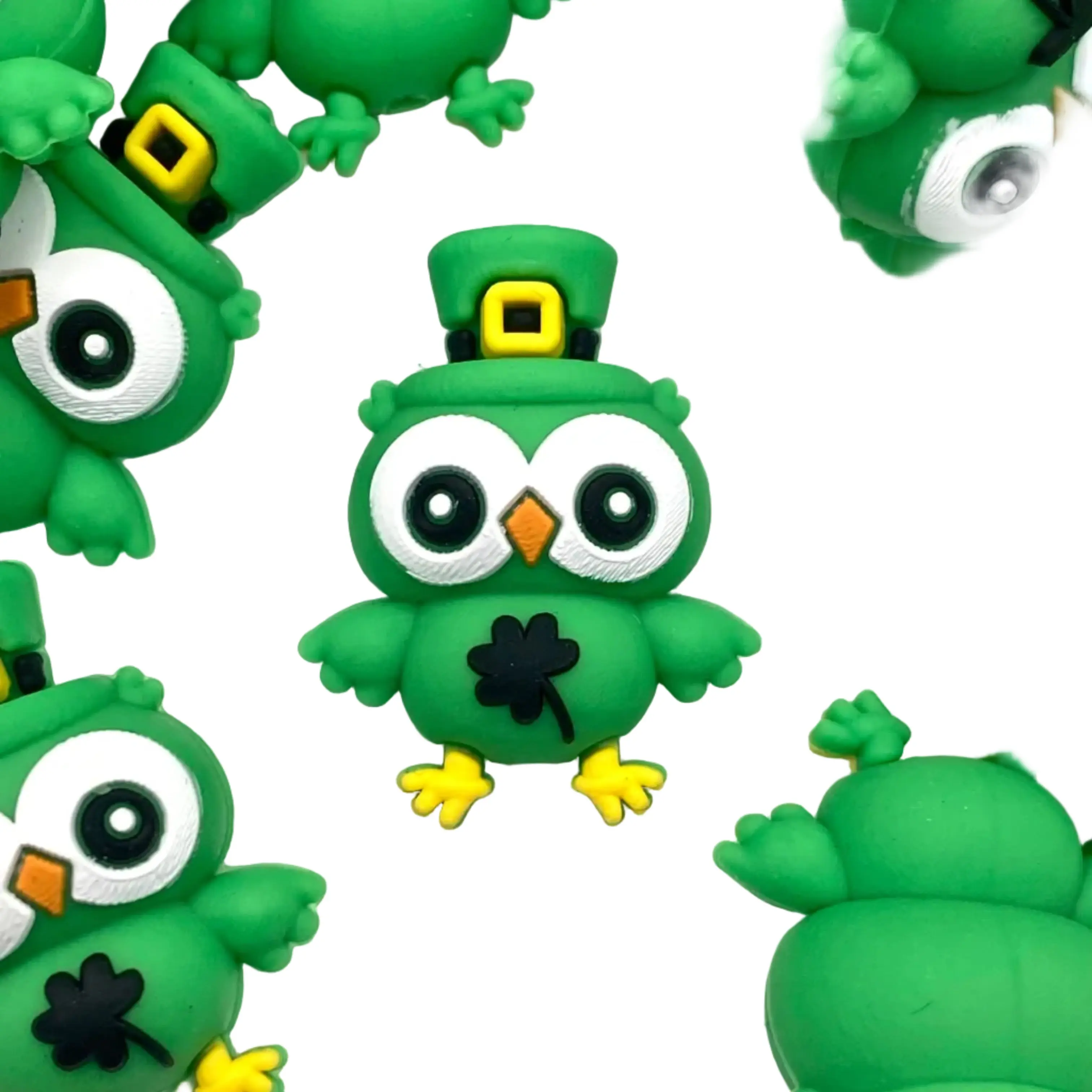1pc Owl Be Lucky Today 3D Silicone Focal Beads Beading Making Crafts