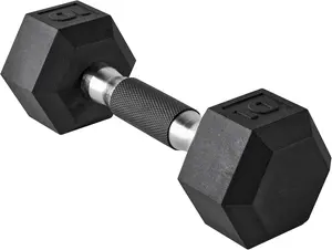 Hex Dumbbell Weight Single – Coated Anti-Roll Dumbbells 10–50 lbs Strength Training Home Gym