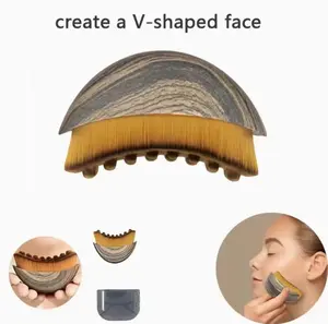 Lymphatic Contour Face Brush for Jawline & Chin Sculpting, Dry Brushing Massager for Facial Fatigue Relief, Ergonomically Des Gentleigned to Fit The Skin Precisely, Beauty Roller