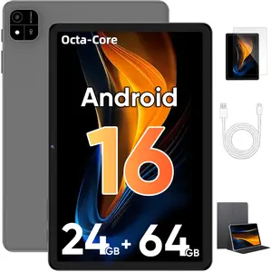 2026 Android Tablet with Gemini AI, 12GB+64GB+1TB Expand, 10.1inch Tablet,Octa-core CPU, Dual Camera, WiFi6, 6000mAh Battery2026,Widevine L1, Split Screen, Family & Work (Gray)