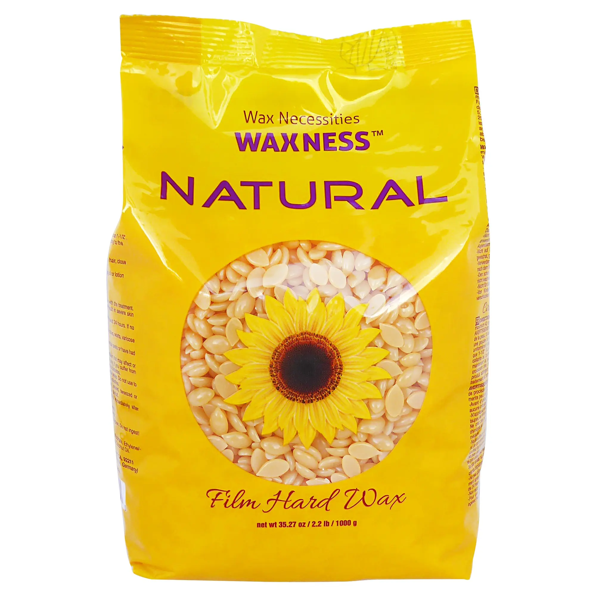 Waxness Natural Film Hard Wax Beads 2.2 Lb / 1 Kg For Hair Removal