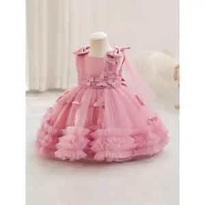 Dress Three-Dimensional Girl's Tulle Puffy Skirt Fashionable Dress Fashion Shows, Performances, Festivals, Parties, and Baptisms