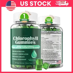 Chlorophyll Gummies, Super Green Chlorophyll Gummies, Vegan Chlorophyll Supplement, Wheat Grass Gummies, Sea Moss Gummies, Apple Cider Vinegar Gummies, Elderberry Gummies, Echinacea, Zinc Complex, Vitamins D3 C E B12 | Natural Supplement for digestion