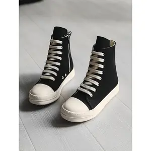 Fashionable High-Top Outdoor Hiking Shoes with Side Zipper, Sporty Style, Lightweight Comfort, Unisex Design for All Seasons, Trekking Shoes