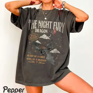 Comfort Colors Night Fury How to Train Your Dragon Shirts, Toothless, In My Dragon Era Matching Sweatshirt, Letter Print Hoodie, Bookish T-shirt, Graphic Women’s clothes, Booktok, Book Lover Crewneck, Bookworm, Librarian, Reader Gift