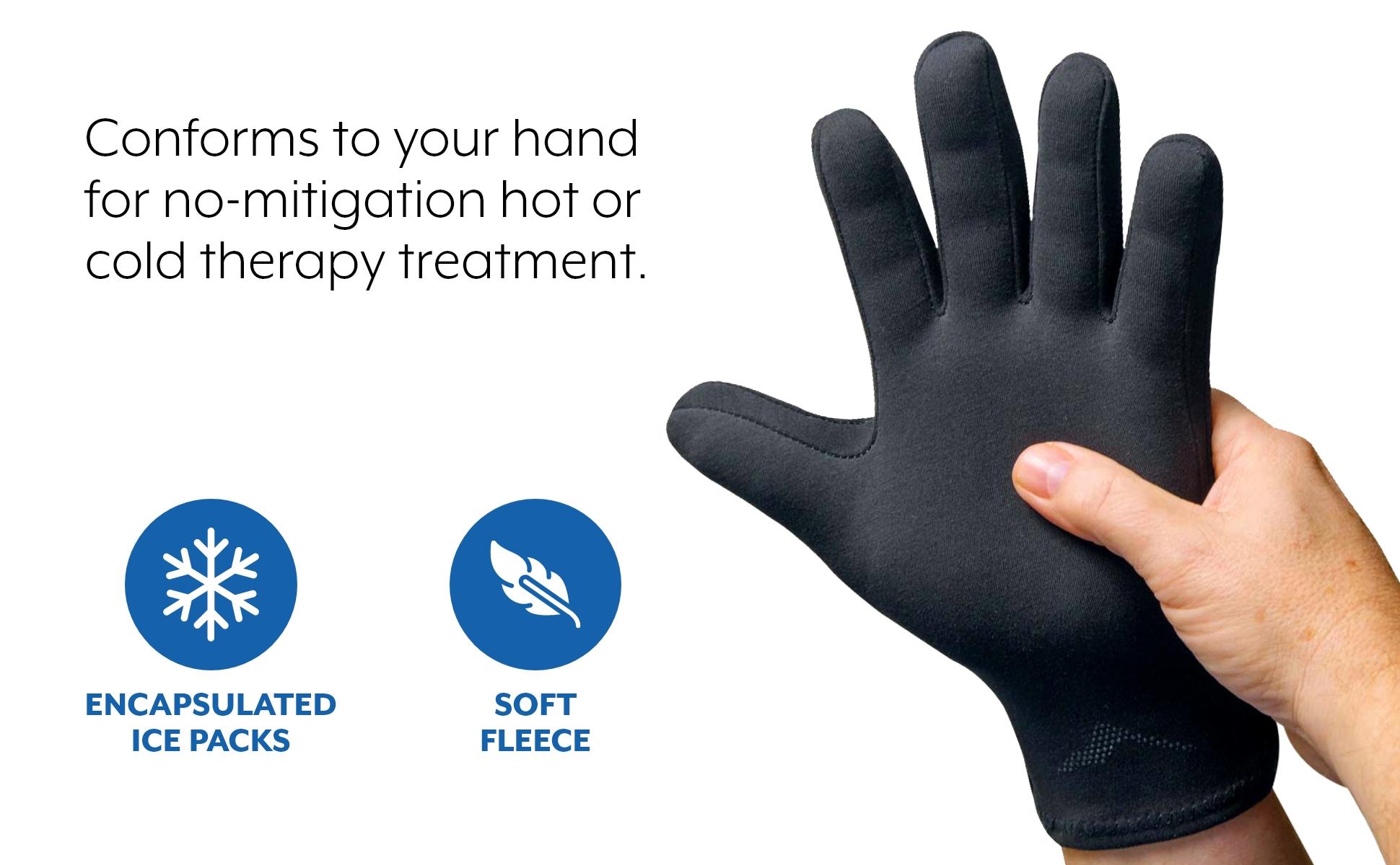 Brownmed Polar Ice Hot/Cold Glove - Versatile Patented Therapeutic Glove for Effective Hand and Wrist Relief