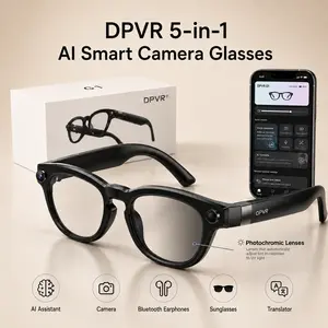 DPVR Smart AI Glasses G1 - Wearable Smart Glasses with 141-Language Translation, Smart Image Recognition, 1080p Offline Video Recording for Everyday Moments, Photochromic Lenses, Never Miss a Great Moment Again camera bluetooth, Father's Day Gift