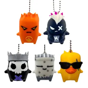 Fort Building Nite Stylish Keychain, Multiple Variation Sprite-Inspired Battle Royale Video Game Accessory, Duck with Sunglasses King Flame Skull Punk Sprite Chapter 7 Season 3, Exquisite Craftsmanship Design Keychain 3D Printed