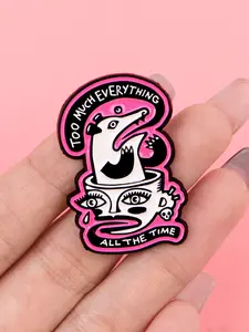 Skull Raven Enamel Pin, Gothic Illustration Punk Zinc Alloy Brooch, Backpack Hat Clothing Accessory, Halloween Party Jewelry, Hat Pins