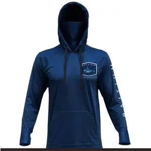 Fishing Shirts - Hooded UPF 50 Long Sleeve with Gaiter - Premium Outdoor Wear, Sun Protection, Lightweight, Breathable, Moisture-Wicking, Men's Outdoor Wear