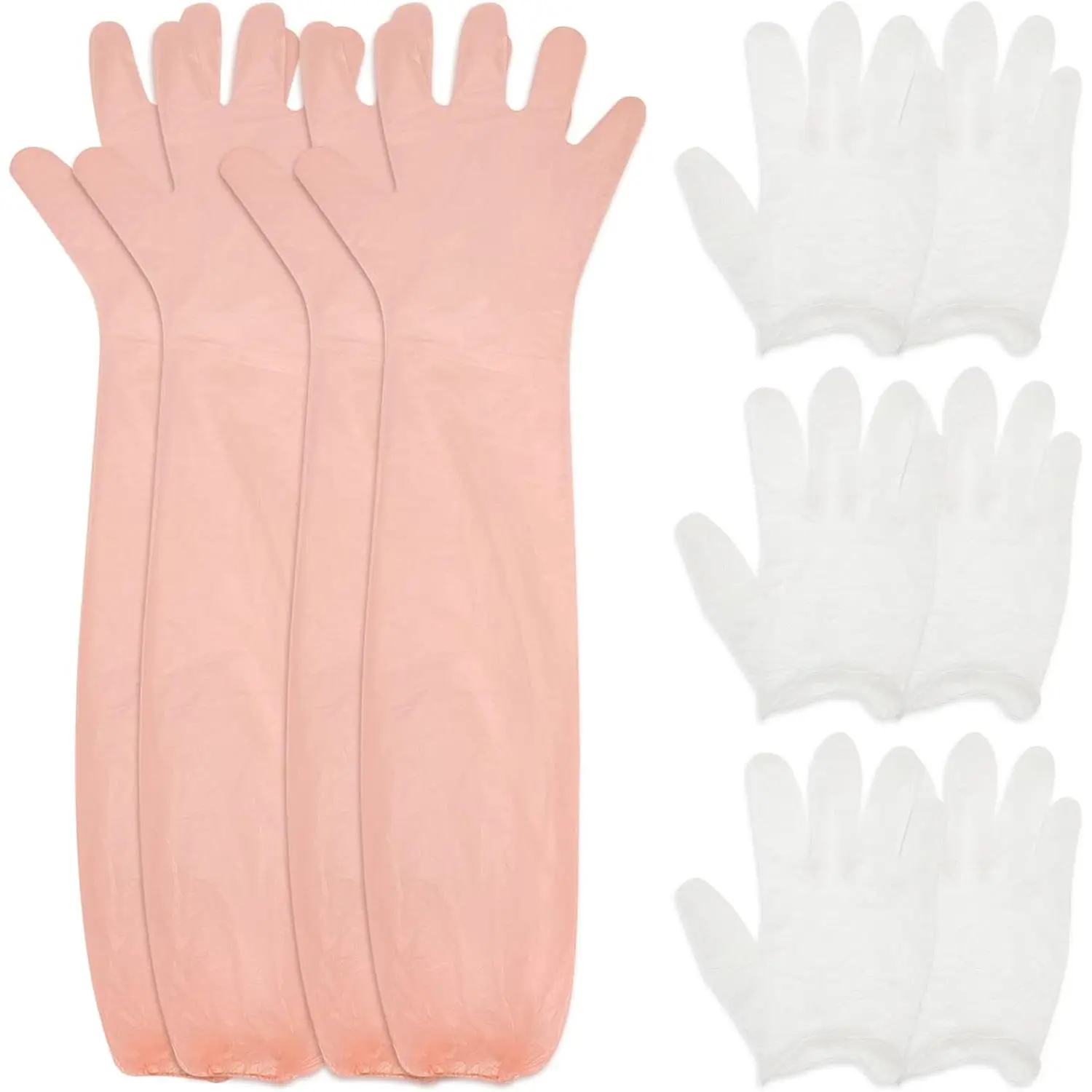Field Dressing Kit Hunting Deer Cleaning Gloves with Disposable PVC Long and Short Gutting Hunting Field Dressing Butchering Kit