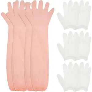 Field Dressing Kit Hunting Deer Cleaning Gloves with Disposable PVC Long and Short Gutting Hunting Field Dressing Butchering Kit