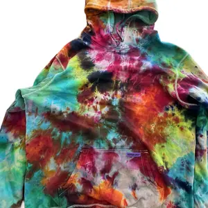 Multicolor Ice crystal tie dye hoodie