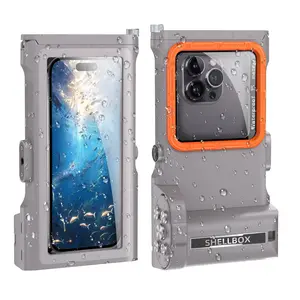 Bluetooth-compatible Upgraded Waterproof Diving Phone Case for 6.9 Inch Phones, Fits All iPhone Samsung Lg Google Android, 50 Feet Depth, with Lanyard